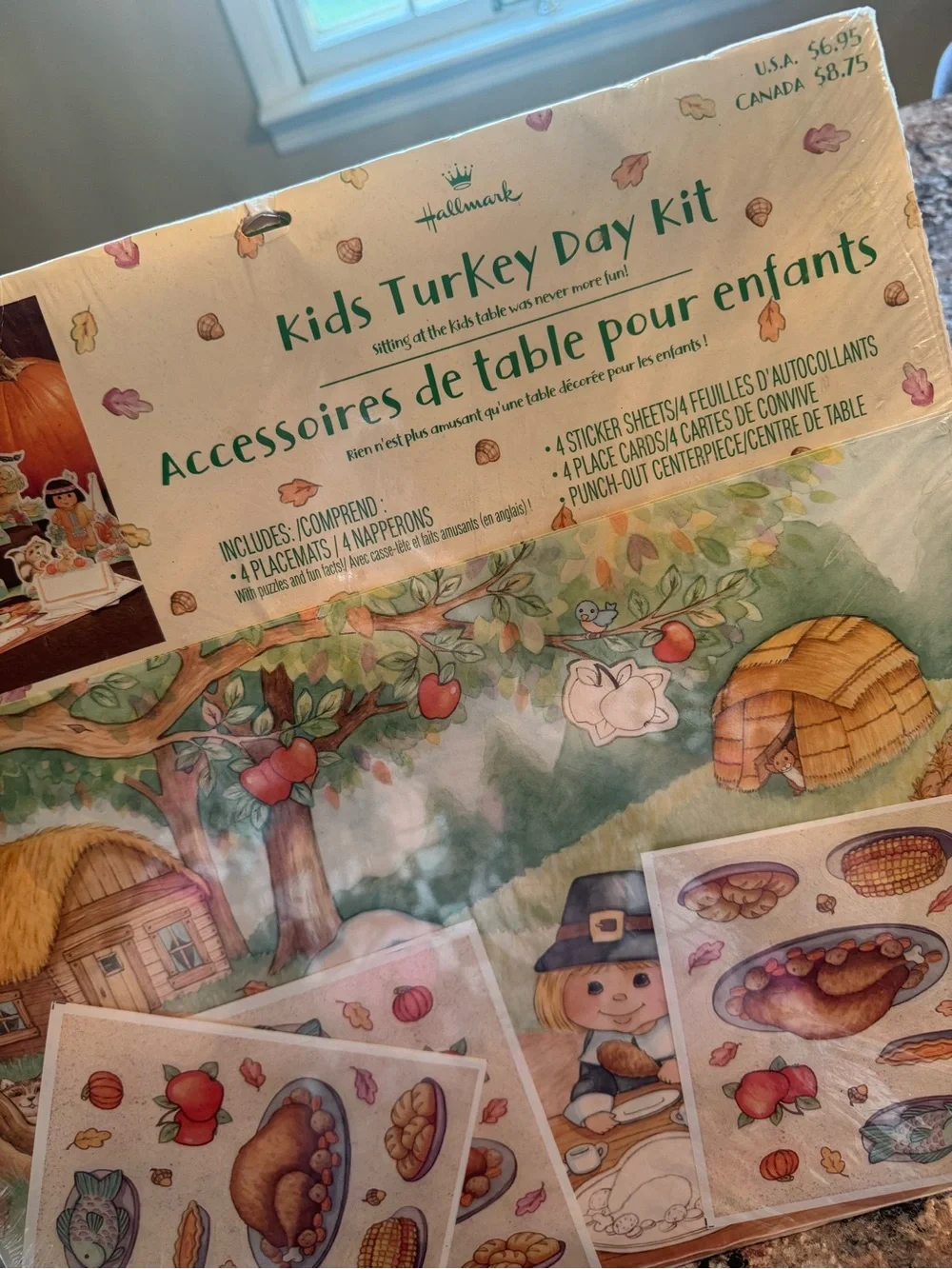 1980s Hallmark Kids Turkey Day Kit - Autumn Multicolor